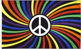 Regenboogvlag - Pride Vlag - Gay pride - 90 x 150 cm - Vlaggen - Flag - LGBTQ - Peace - Gestreept - Polyester - multicolor