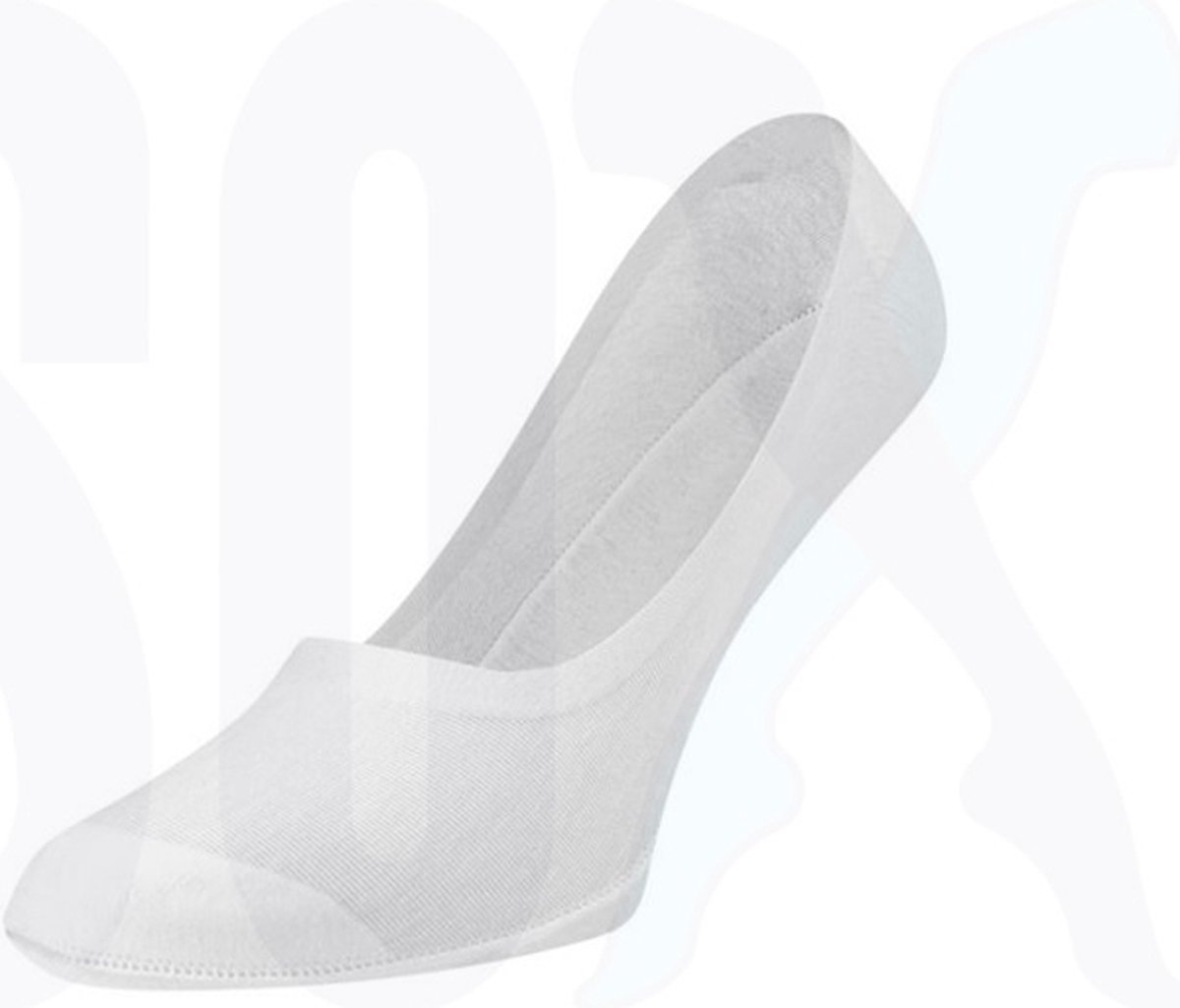 SOX 3 PACK kousenvoetjes of sneakersokken Wit 43/46 Unisex 95% katoen met 100% garantie om aan te houden door silicone boordje rondom - Sox