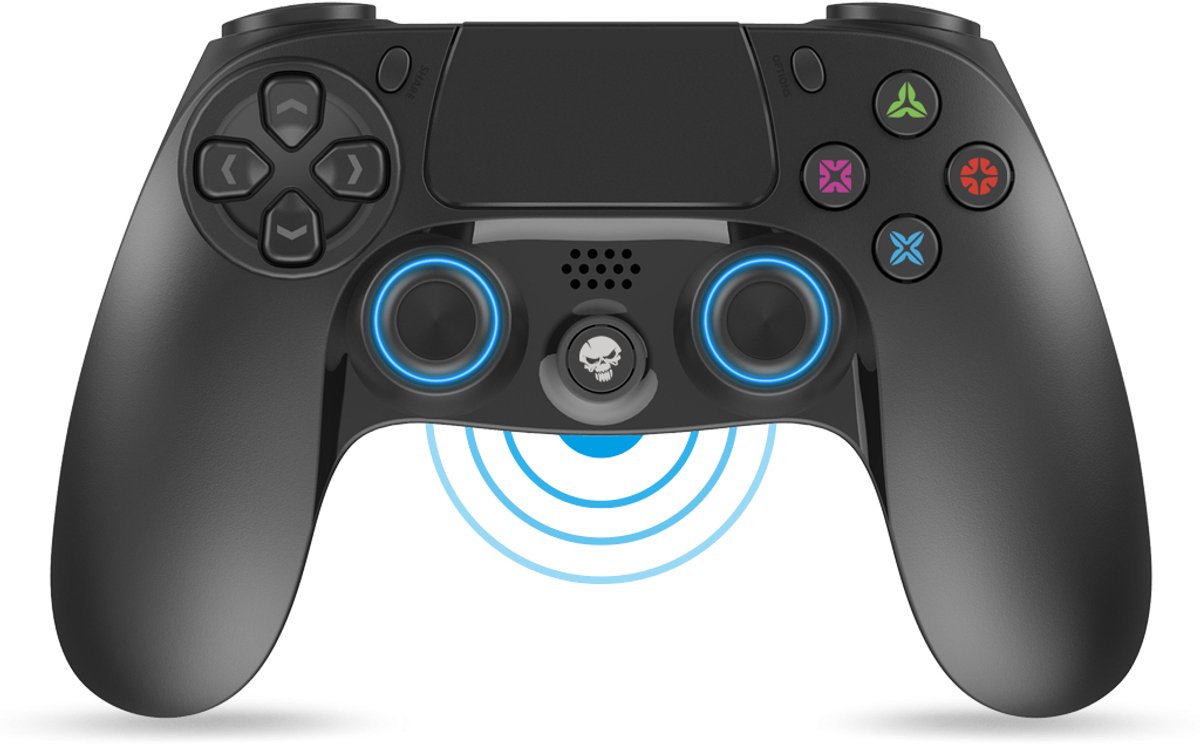 Spirit of Gamer Controller – Playstation 4 – Ps4 controller – Led Verlichting – Geschikt voor Ps4 & PC – Comfortabel – Zwart