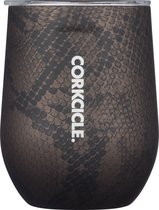 Corkcicle Thermos sans pied pour Vin/ Café 355 ml 12 oz - RATTLE (Soft Touch) Acier inoxydable - Marron - Trois parois