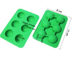 Silicone 6 Kleine Halve Bollen Mal (8cm x 11cm) - Sferificatie / Spherification - Bakvorm & Dessertmal - Hittebestendig tot 230°C - Flexibel & Anti Aanbak - Ideaal voor Chocolade, Mousse & Sferische Creaties - Moderne Gastronomie - Moleculair Koken