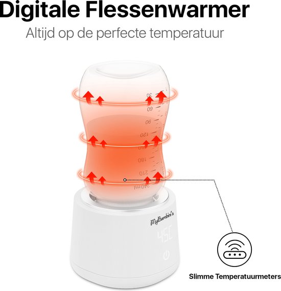 MyBambini's Flessenwarmer PRO™ - Draagbare Baby Flessenwarmer voor Onderweg - Wit - Geschikt voor Brede Hals Flessen van AVENT Philips, Pigeon & Dodie — afbeelding 5