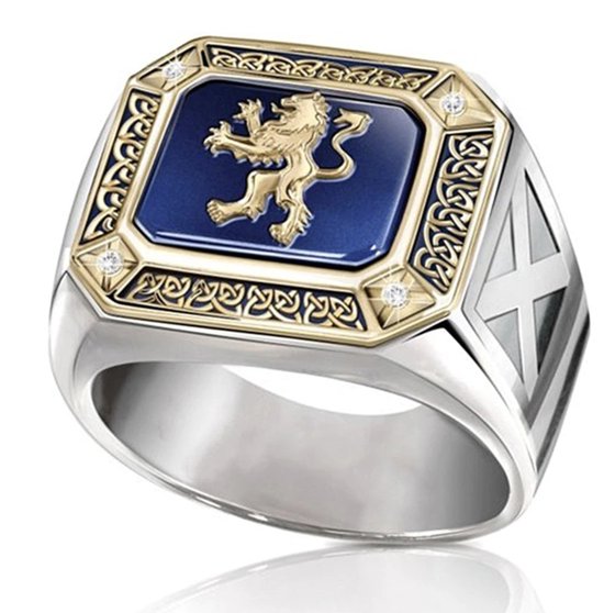 Mannen Ring | Mens Ring | Silver/Gold Ring | Lion | Leeuw | Sieraden |  Mannen Sieraden... | bol.com