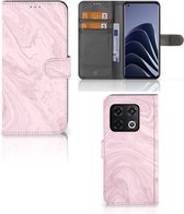 GSM Hoesje OnePlus 10 Pro Flip Case Marble Pink