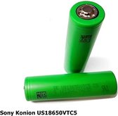 Sony Konion US18650VTC5 2600mAh 30A 18650 - Button Top