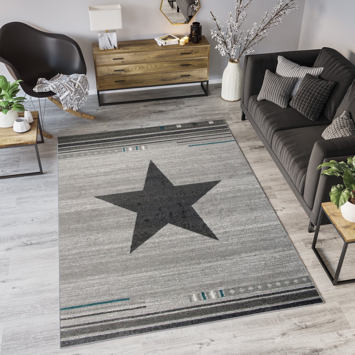 Tapiso Maroko Vloerkleed Woonkamer Grijs Tapijt Maat- 200x290 Lichtgrijs 7