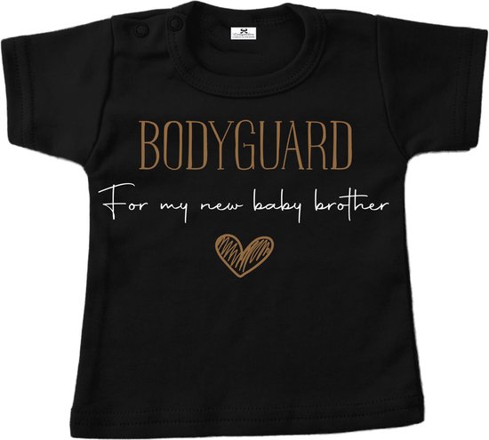 Shirt grote broer-bodyguard for my new baby brother-Maat 80