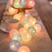 Cotton Ball Lights - Lichtslinger - Lichtsnoer - 10 Cotton Balls - Op Batterijen