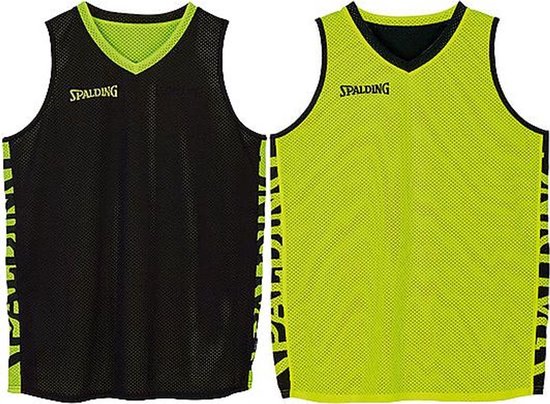 Spalding Essential 2.0 Reversible Shirt Heren - Zwart / Fluogeel | Maat: 4XL