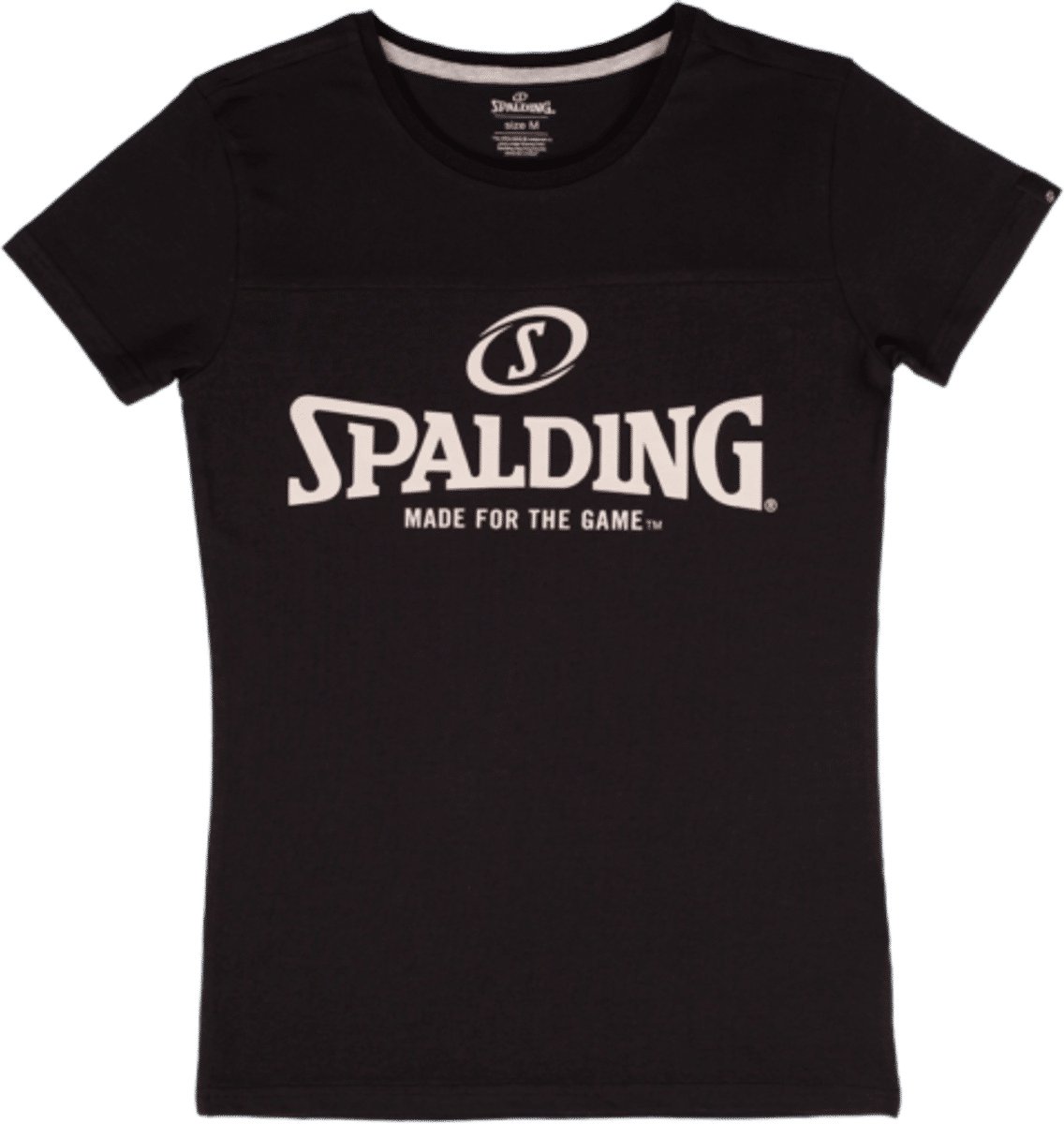 Spalding Essential Logo T-Shirt Dames - Zwart | Maat: XXXL
