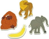 THE ZOO COLLECTION - set/4, MAGNETS, Tropical print