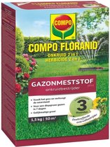 Compo Gazonmeststof & Onkruidbestrijding Voor Gazon 1,5 kg Voor  50 m2 - Garden Select (Nieuw)