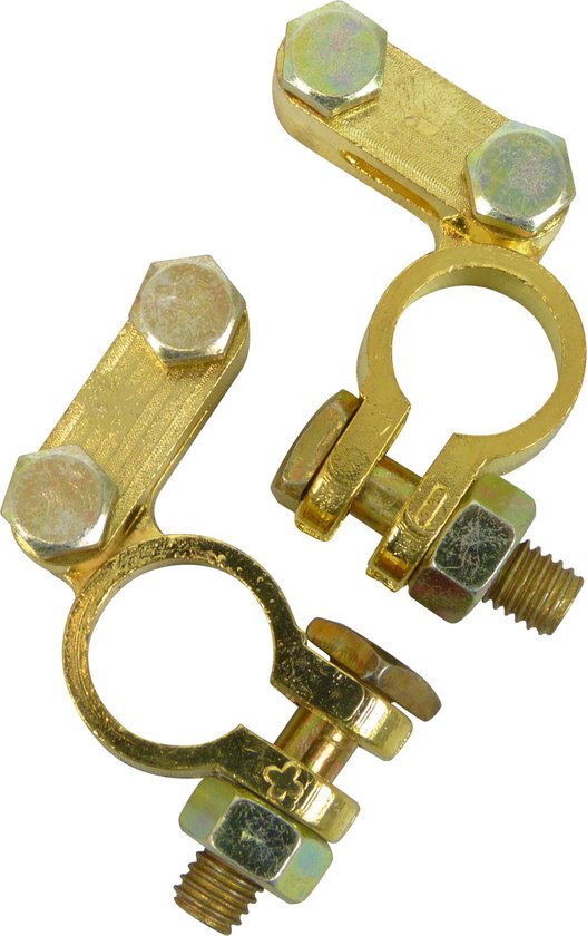 Carpoint Accupool klemset - twee klemmen - DIN-accupolen - Pluspool klem 18mm – Minpool klem 16mm