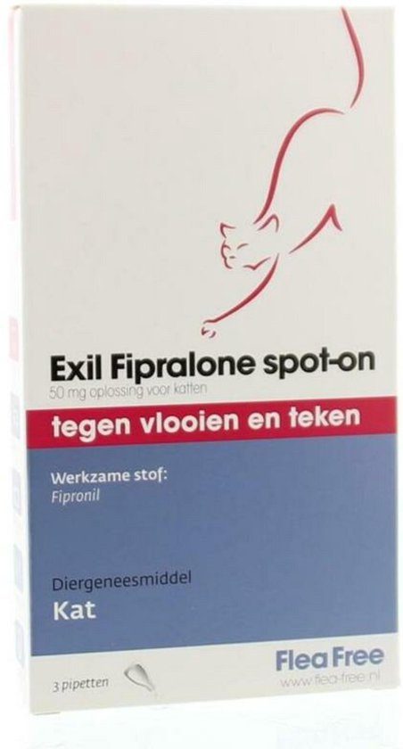 Flea Free Fipralone spot-on kat 1 tot 12 kg - 3 pipet - Flea Free