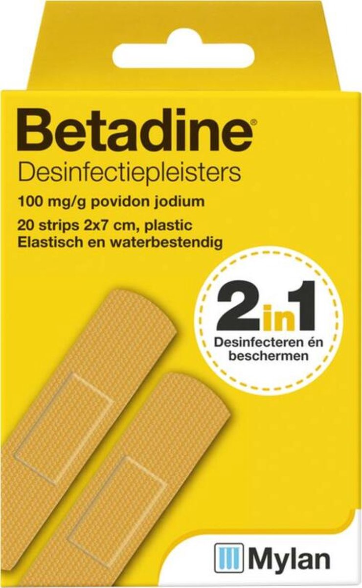 Betadine Desinfect - 20 stuks - Pleisters - Mylan