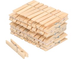 Sorex Wasknijpers - 50 stuks - hout - knijpers - metalen slagveer