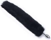 Jumada - Staart - Butt plug met vossenstaart - Erotiek - Seksspeeltjes - Vos - Zwart - 40 cm