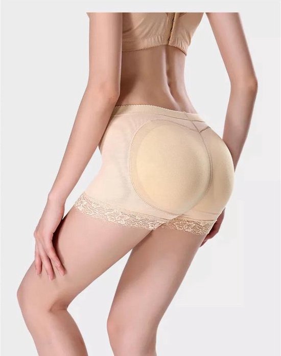 Jumada - Ondergoed met vulling - Butt lifter - Billen - Slipje - Comfortabele lingerie - Nude/beige - Maat L