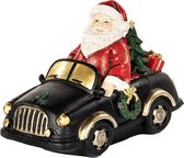 Bonne volonté Père Noël en voiture de Noël noire 16 cm