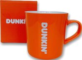 Dunkin' Oranje Mok Beker – Oranje Met Wit Logo – Koffiemok - Porselein