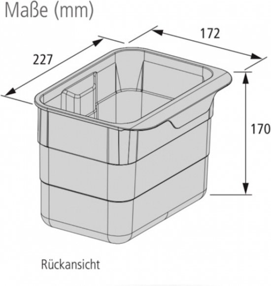 ESSENZA BIOBIN - Poubelle avec couvercle - 4,2 litres - ANTHRACITE - Plastique - FACILE À NETTOYER - pour le comptoir