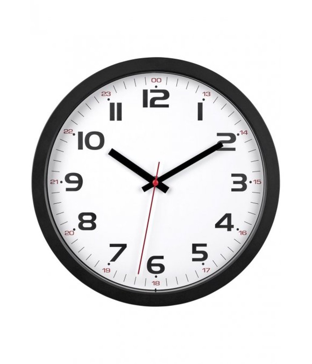 TFA Minimalistic Numbers zwart 31 cm klok