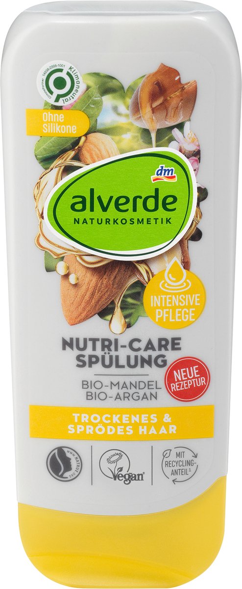 alverde NATURKOSMETIK Conditioner Nutri-Care Biologische Amandel en Biologische Argan, 200 ml