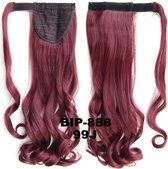 Wrap Around paardenstaart, ponytail hairextensions wavy rood - 99J