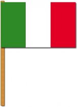 3x stuks luxe zwaaivlag Italie
