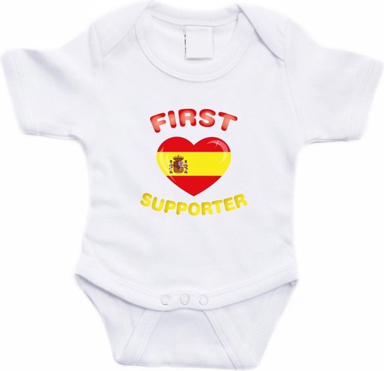 Wit First Spanje supporter rompertje baby Babykleding 56 bol