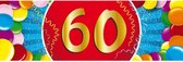 60 jaar leeftijd sticker 19 x 6 cm - 60 jaar verjaardag/jubileum versiering