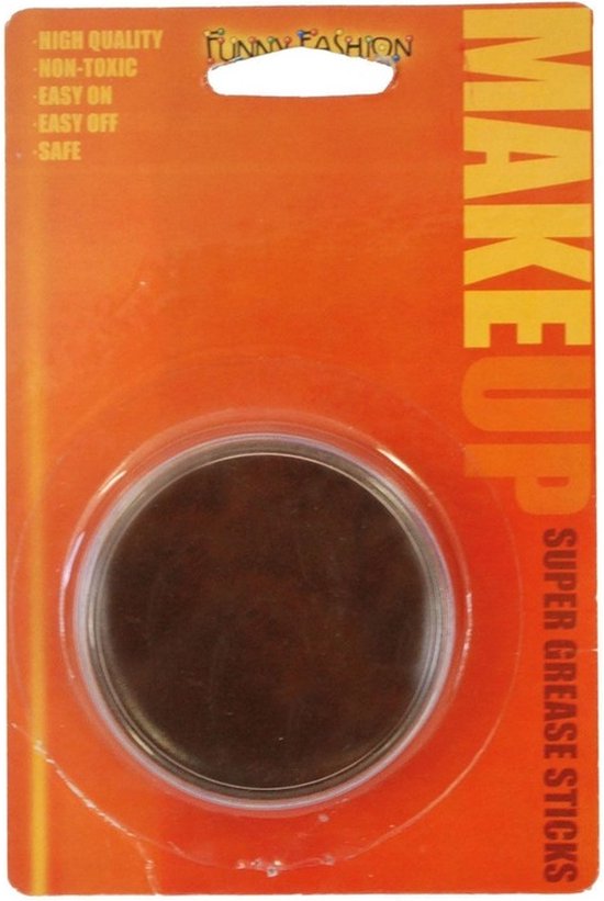 Funny Fashion Roetveeg Pieten schmink - bruin - op waterbasis - kinderen/volwassenen