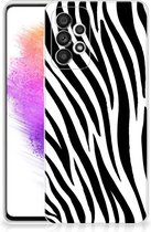 Trendy Telefoonhoesjes Geschikt voor Samsung Galaxy A73 5G Smartphone hoesje Zebra