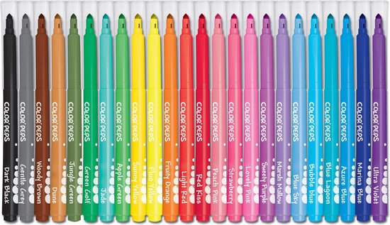 Stylo à peinture en feutre de Couleur pour enfants, Ultra lavable, 24  couleurs