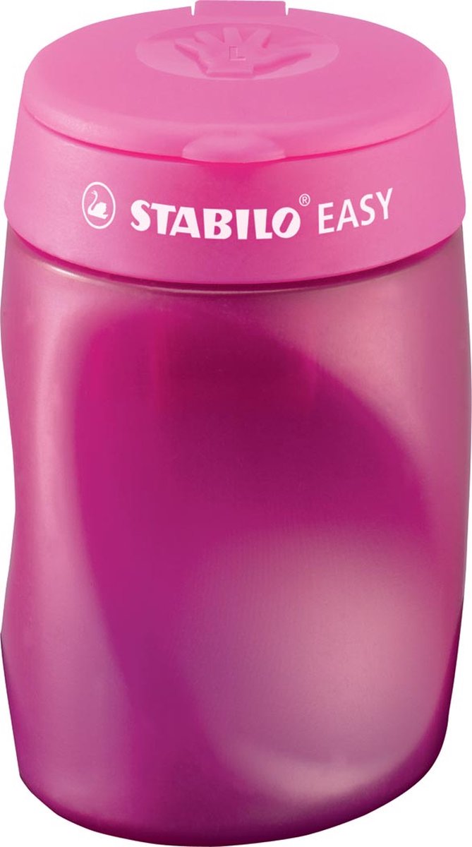 STABILO EASYsharpener potloodslijper, 2 gaten, voor linkshandigen, roze 3 stuks