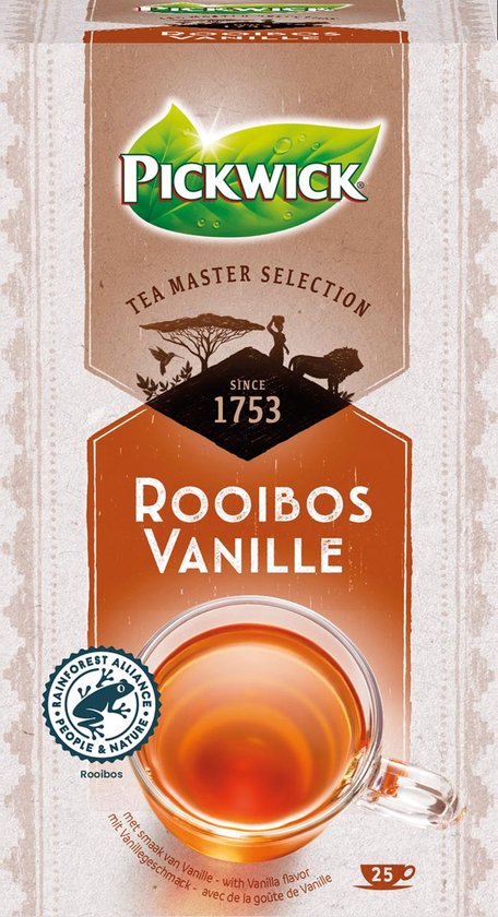 Thee pickwick master selection rooibos vanille | Pak a 25 stuk