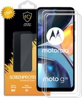 3-Pack Motorola Moto G22 Screenprotectors - MobyDefend Case-Friendly Gehard Glas Screensavers - Glasplaatjes Geschikt Voor Motorola Moto G22