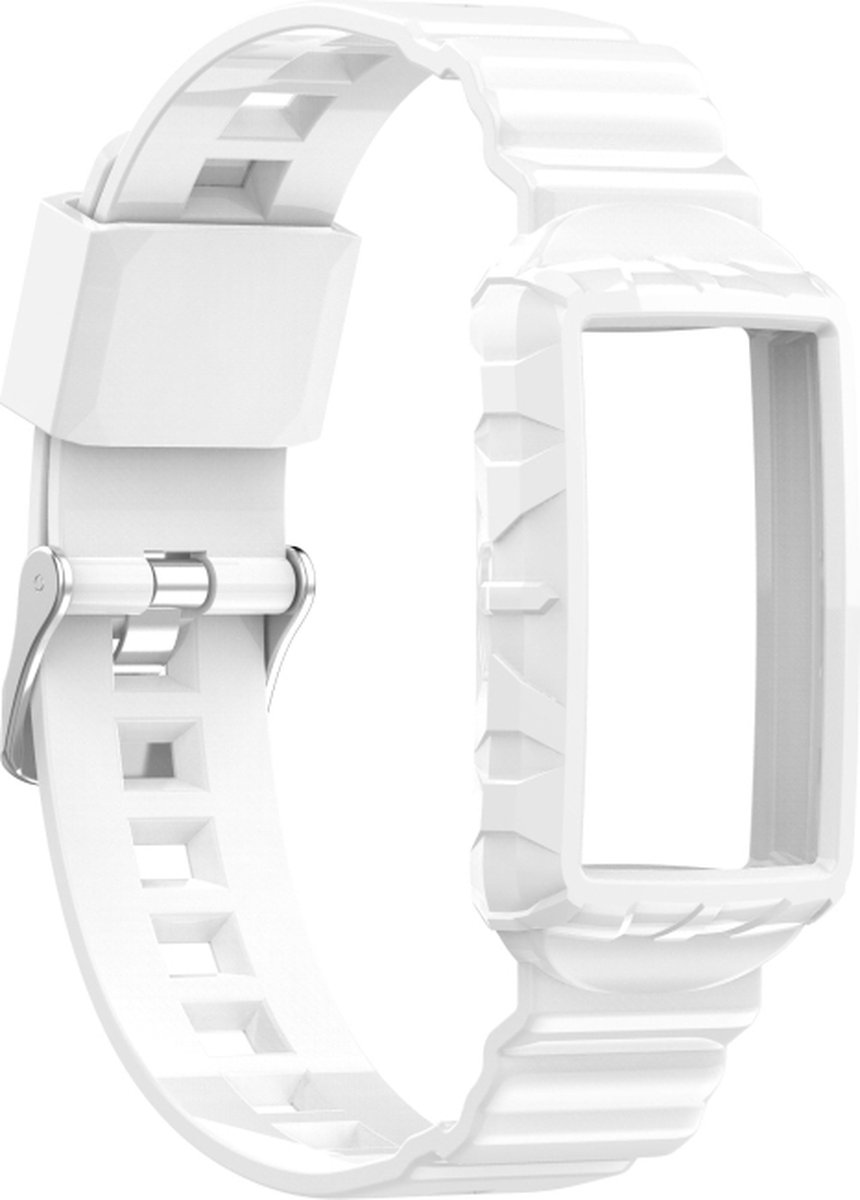 Siliconen bandje - geschikt voor Fitbit Charge 3 / Charge 4 - wit