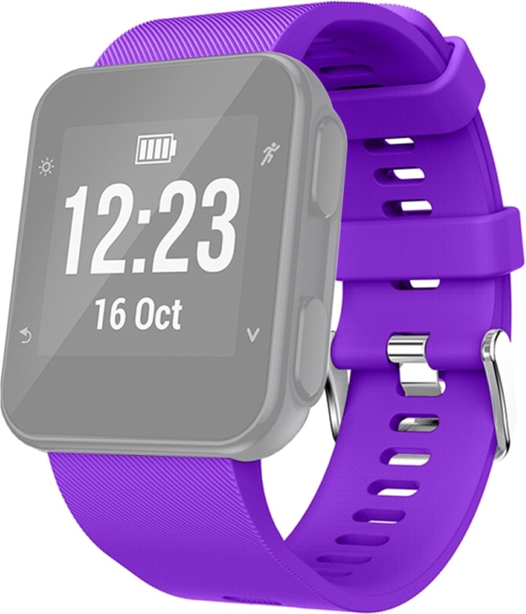 Siliconen bandje - geschikt voor Garmin Forerunner 30 / 35 - paars
