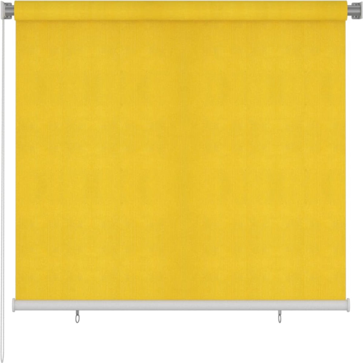 VidaLife Rolgordijn voor buiten 160x140 cm HDPE geel