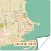 Affiche Enkhuizen - Plan d'étage - Carte - Plan de la ville - 100x100 cm XXL