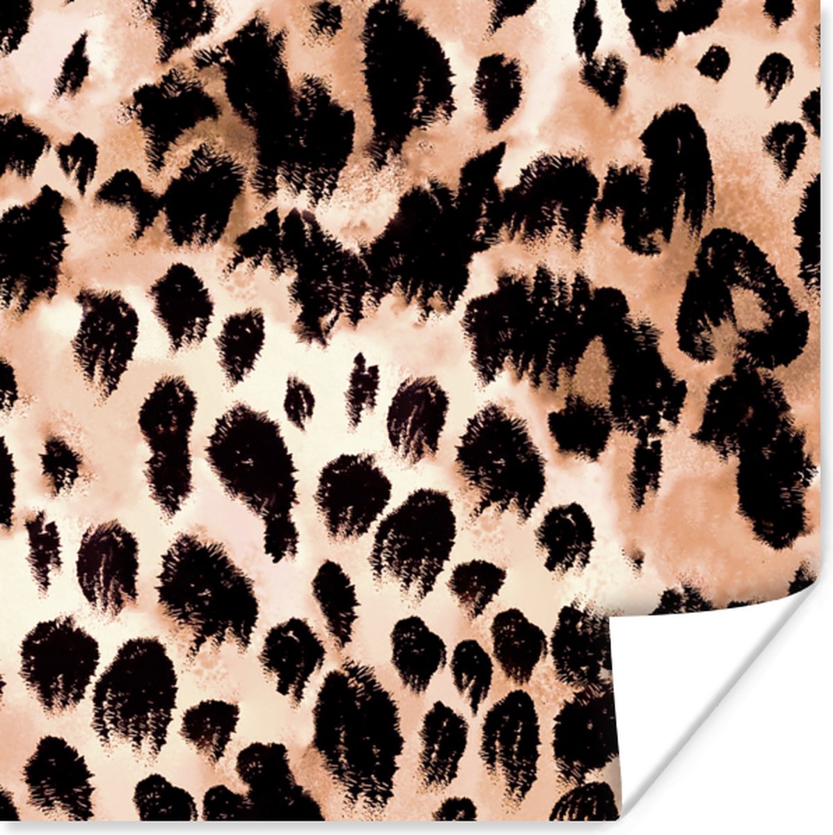 Poster Dieren - Panterprint -Panter - 30x30 cm