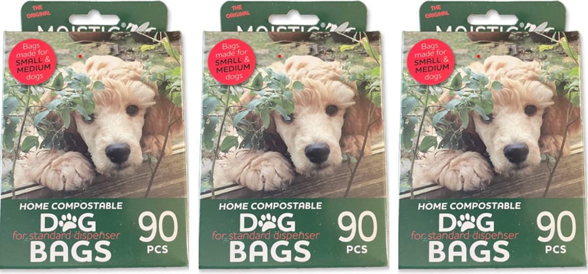 Maistic® 3x90 bio plastic Dog Bags maat S/M