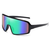 Sport Zonnebril - Groen - extra groot frame - fietsbril, sportbril