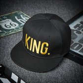 KING Snapback Cap Zwart / Goud | Pet | Gold | Koningsdag