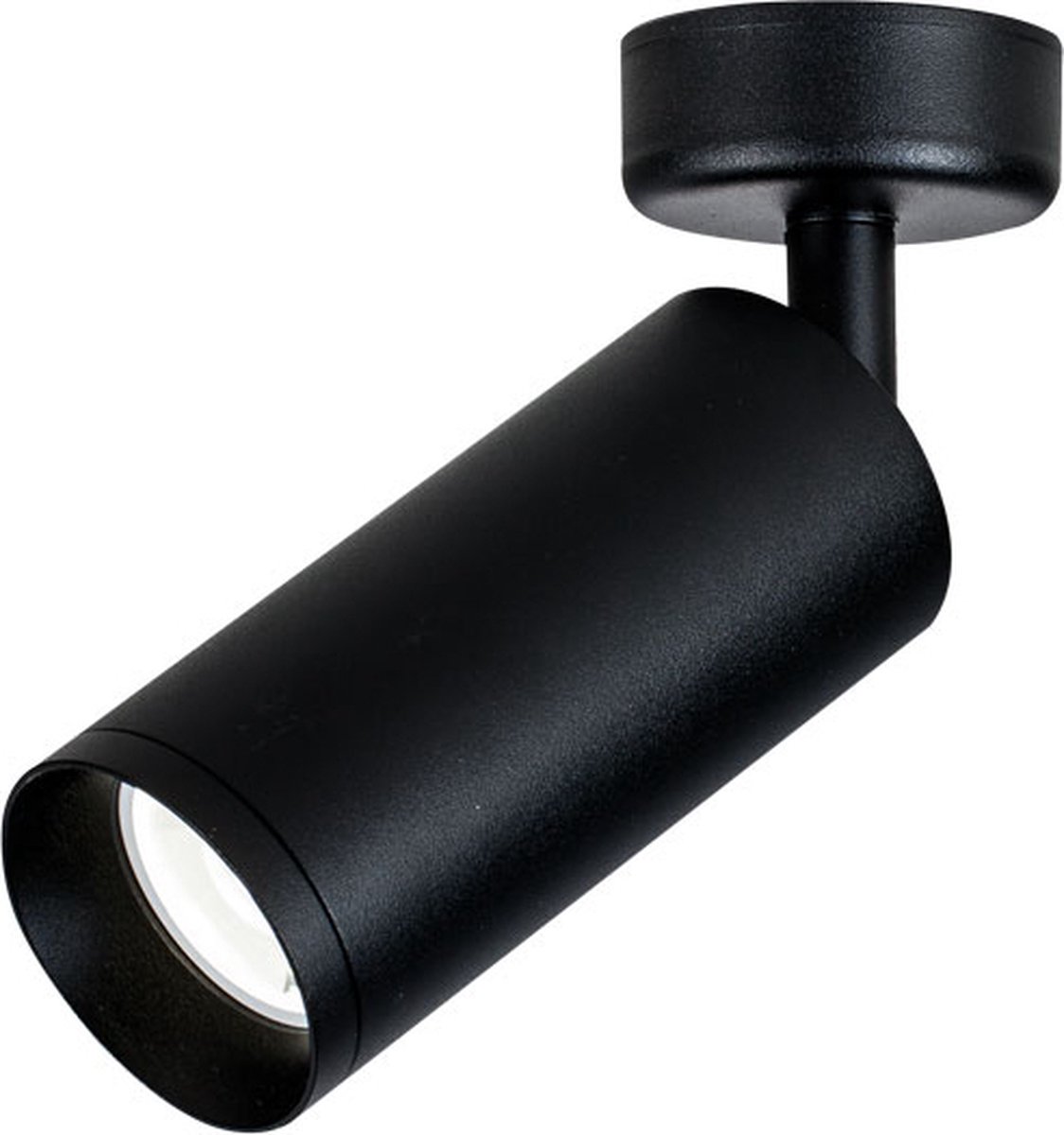 Plafondlamp - Opbouwspot zwart - Draaibaar & kantelbaar - Geschikt voor GU10 LED spot