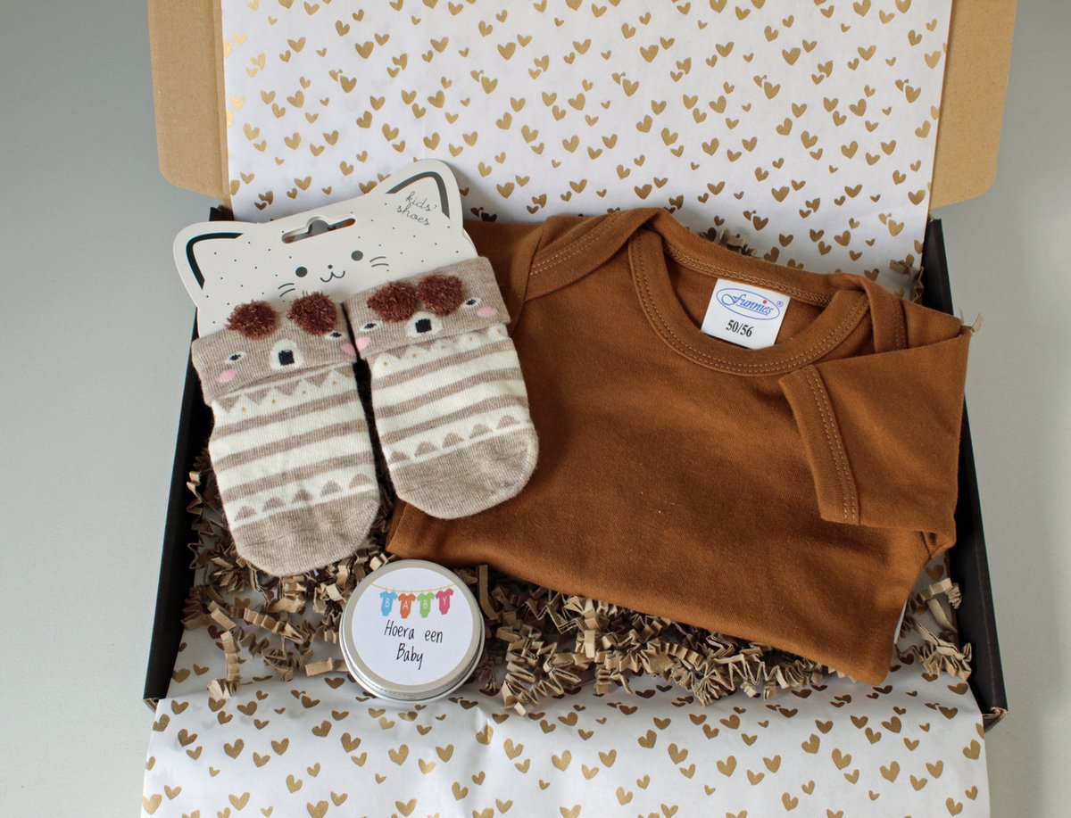 Goedkoopste Brievenbus cadeau Brown Dog - cadeau baby jongen - kraam cadeau - babyshower - cadeau zwangerschap