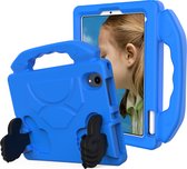 Tablet hoes geschikt voor iPad Mini 6 (2021) - Schokbestendige case met handvat - Thumbs Kids Cover - Blauw