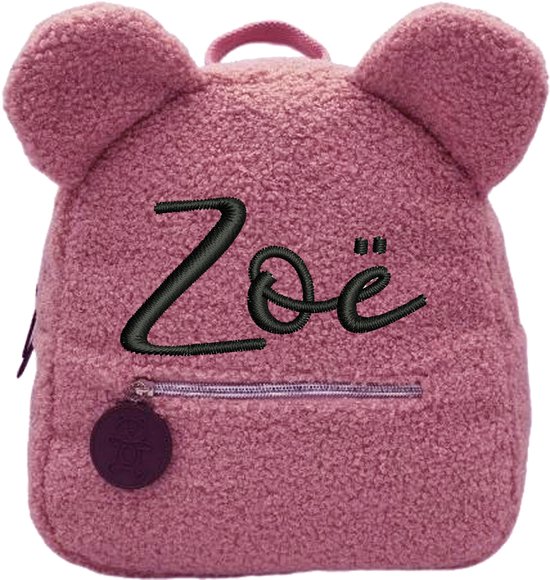 Rugtas teddy roze / geborduurd met naam / 9 verschillende kleuren gepersonaliseerd / teddy rugzak kids / schooltas met naam / tas / kinderen / peuter / kleuter / teddy bag / kind en baby