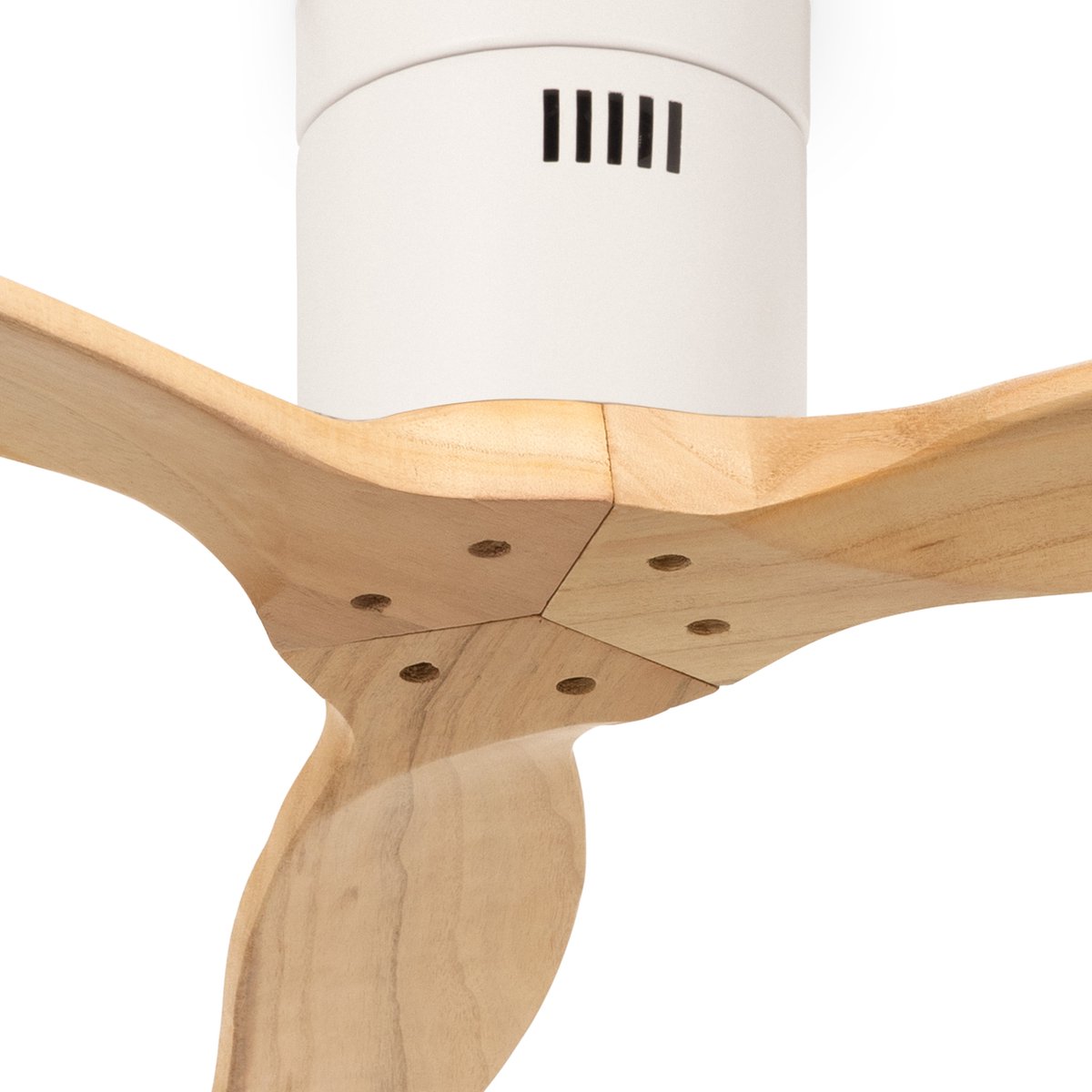 CREATE / WINDCALM M Plafondventilator ABS met afstandsbediening en wandcontroller wit / 40 W, stil, 132 cm, 6 snelheden, timer, zomerwinterfunctie